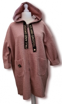 Boucle - Jacke in Altrosa