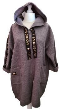Boucle - Jacke Grau